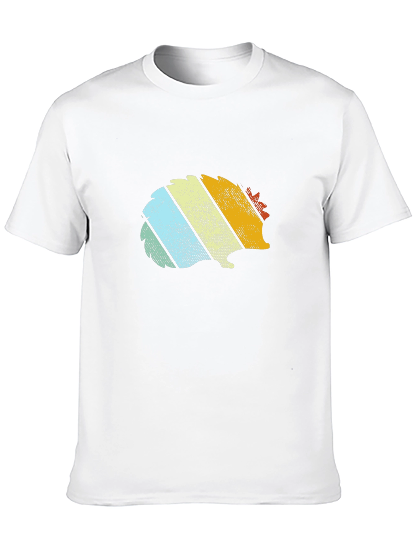 Retro Hedgehog Graphic Tee - Black Cotton T-Shirt