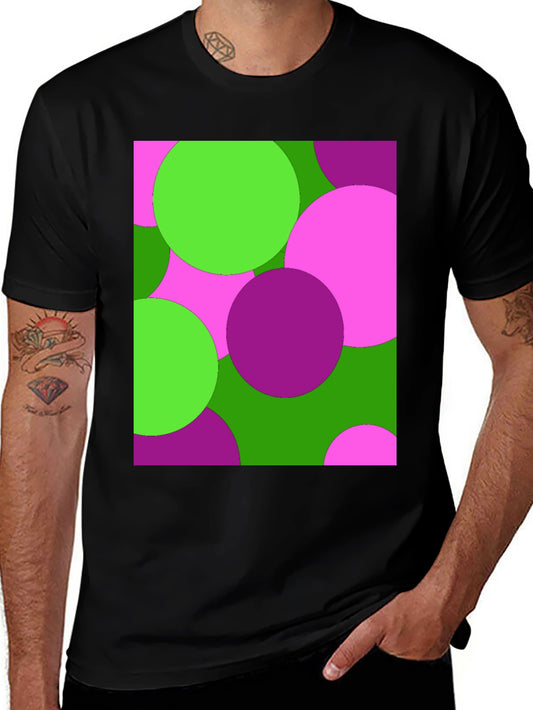 Abstract Colorful Circle Pattern T-Shirt