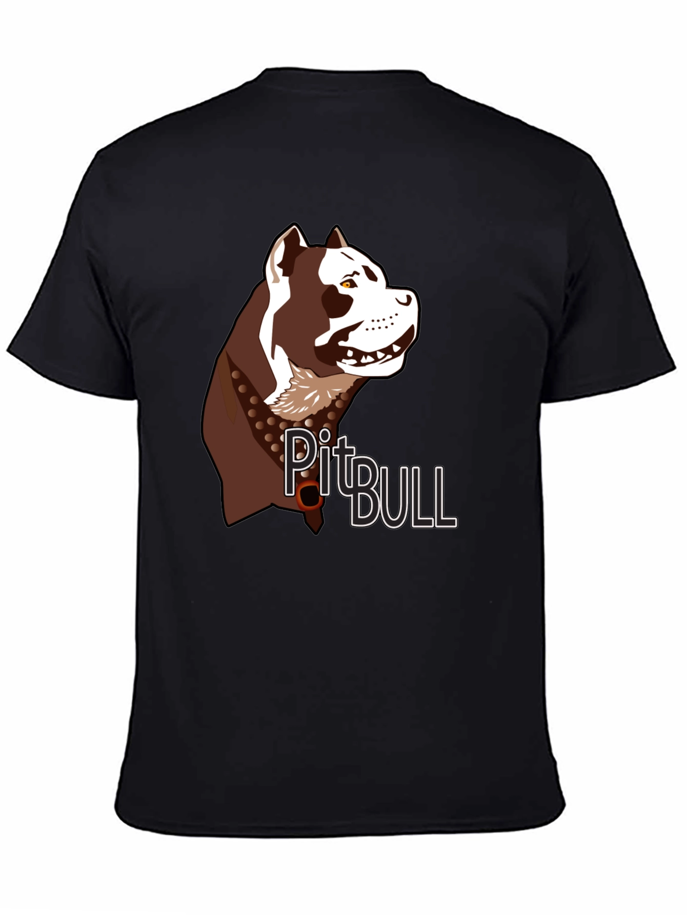 Pitbull Dog Graphic T-Shirt - Black
