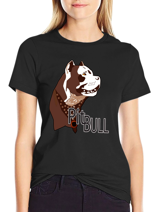 Pitbull Dog Graphic T-Shirt - Black