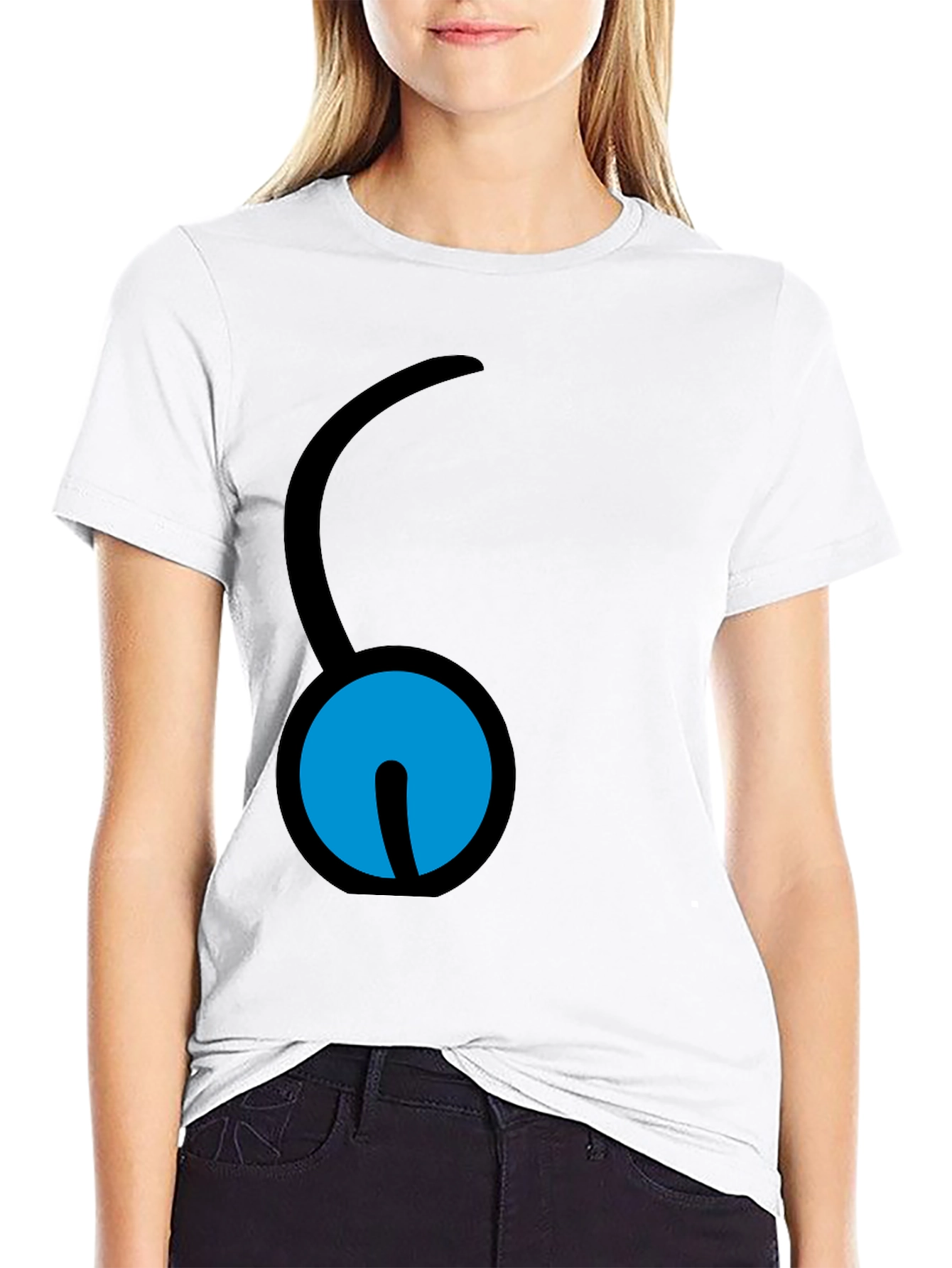 Unique Graphic Print Black T-Shirt