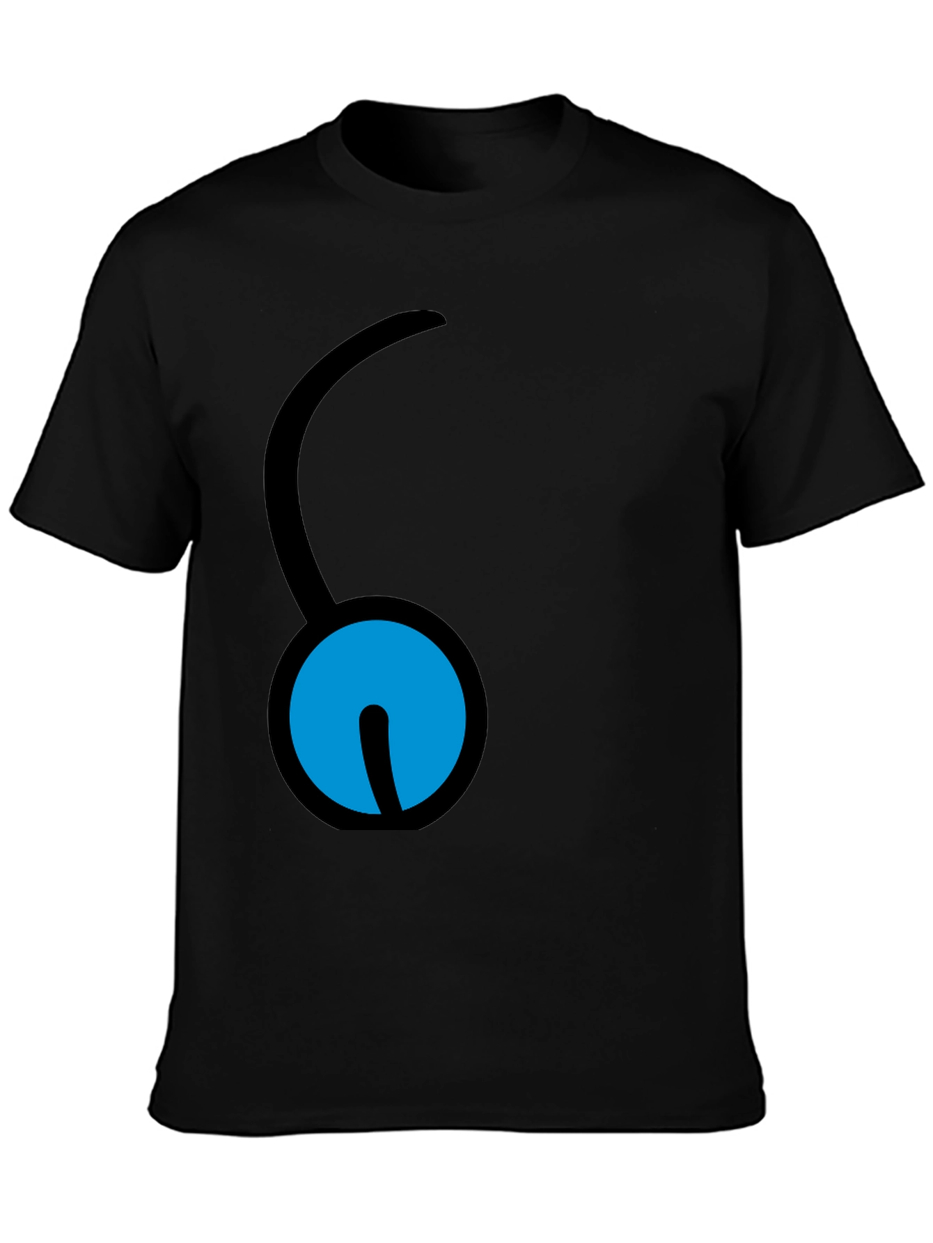Unique Graphic Print Black T-Shirt