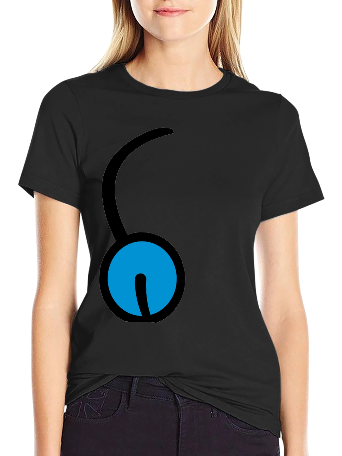 Unique Graphic Print Black T-Shirt