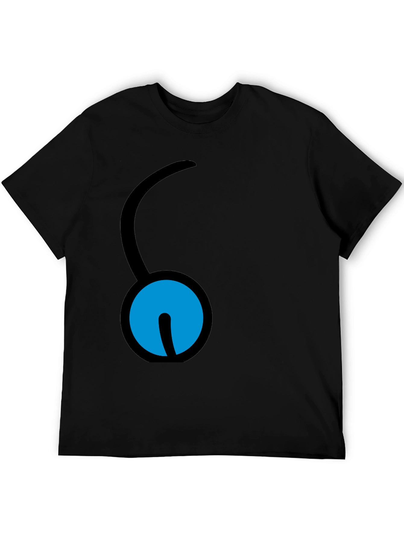 Unique Graphic Print Black T-Shirt