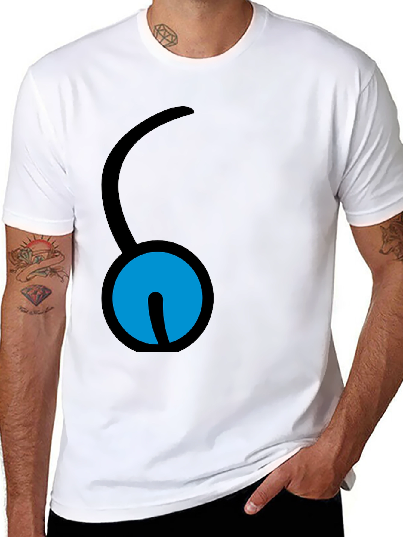 Unique Graphic Print Black T-Shirt