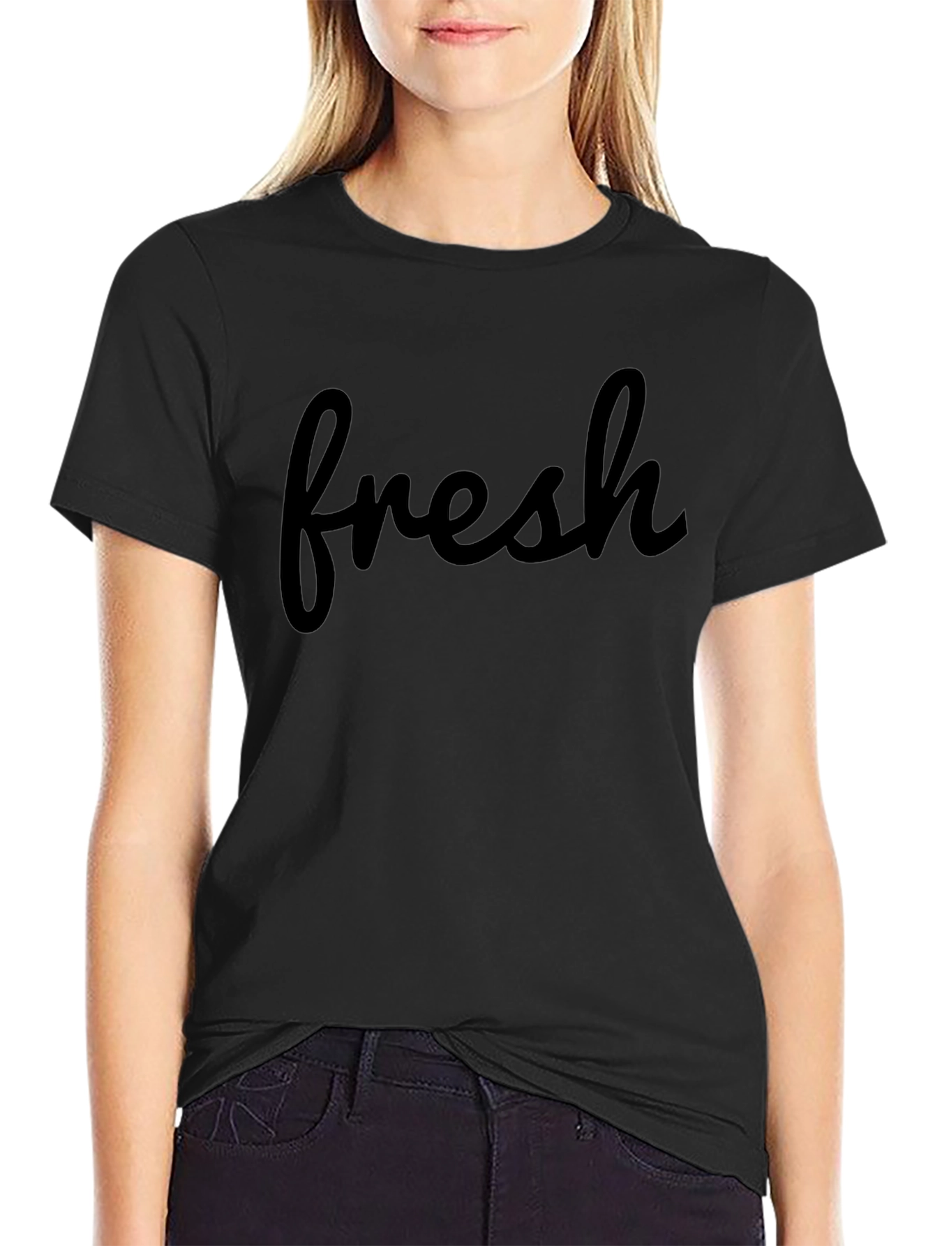 Fresh Script Tee - Casual Comfort