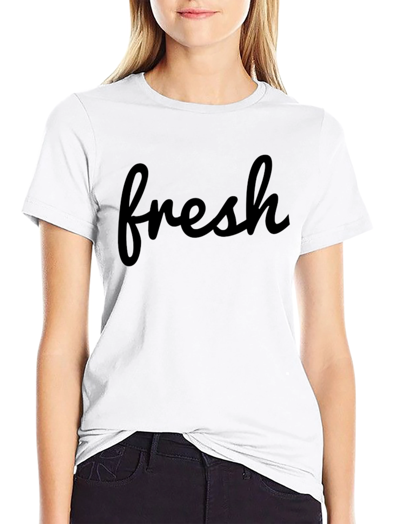 Fresh Script Tee - Casual Comfort