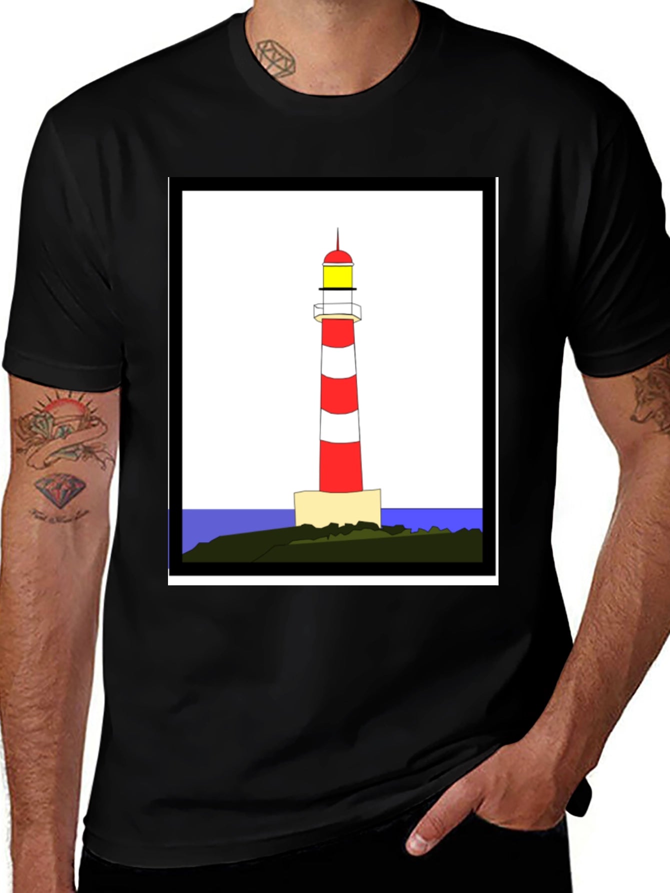 Lighthouse Graphic Tee - Coastal Style