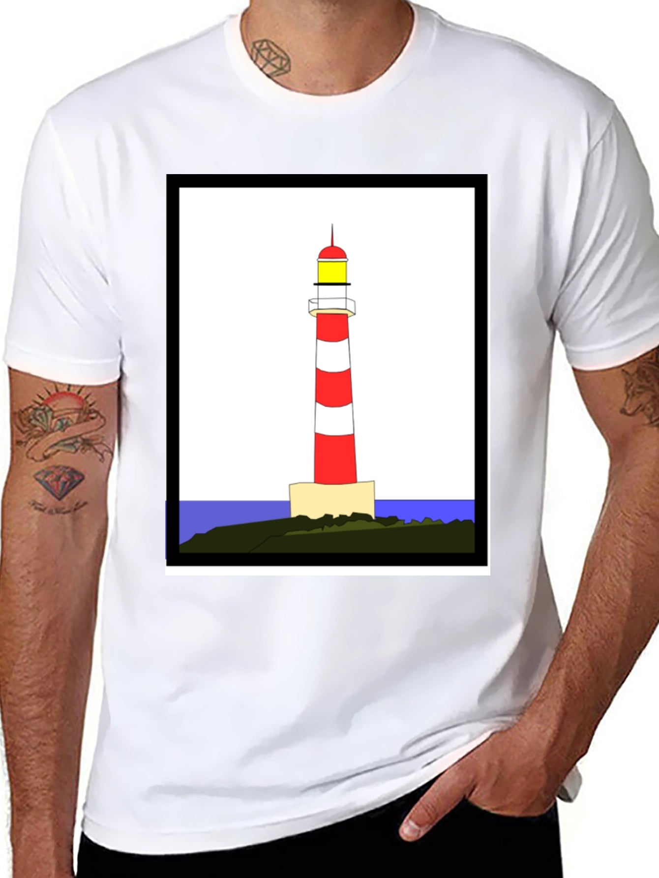Lighthouse Graphic Tee - Coastal Style