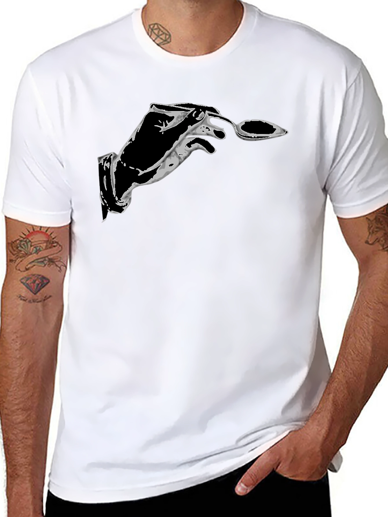 Graphic T-Shirt: Hand with Spoon