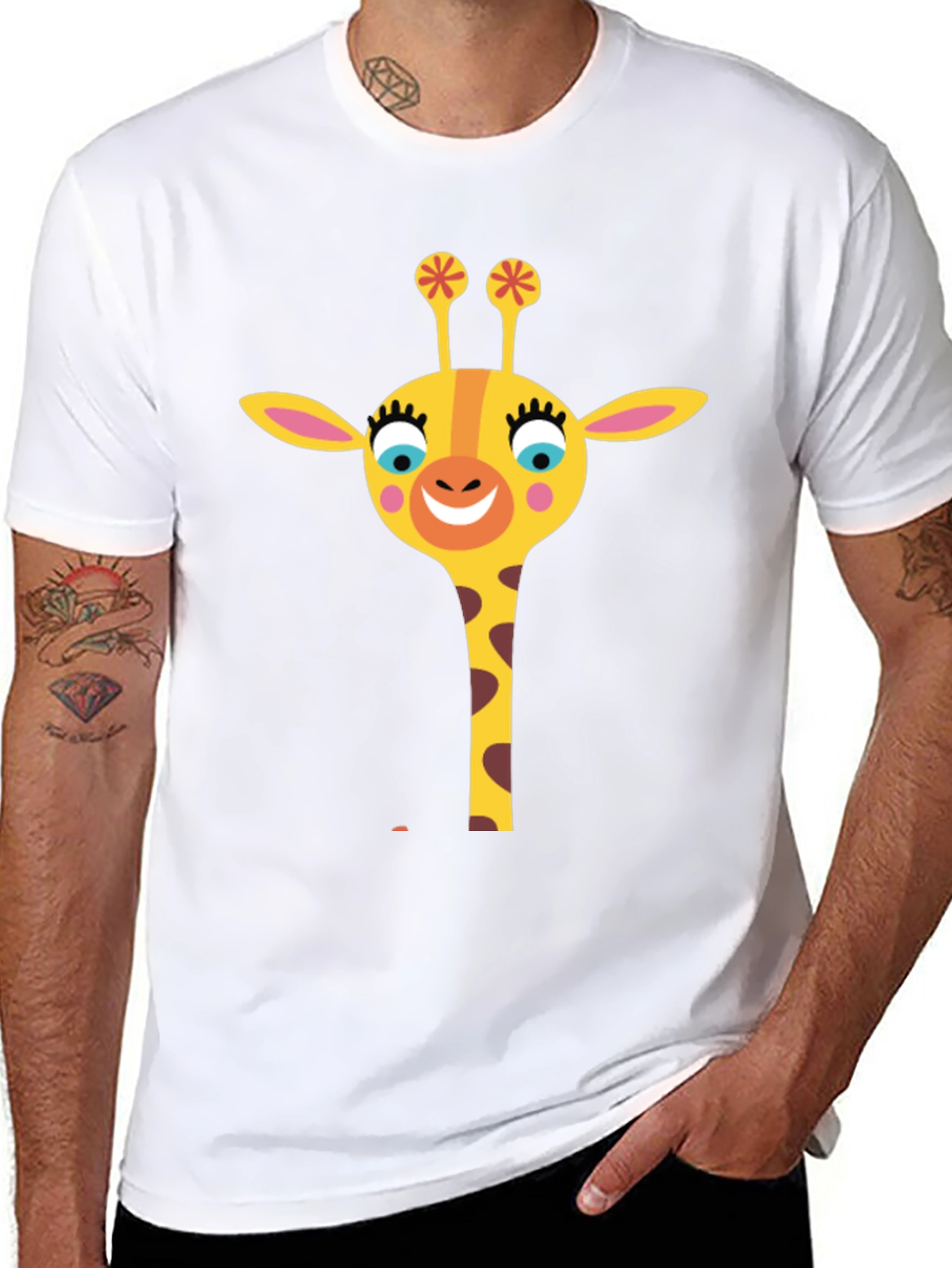 Giraffe Graphic Tee - Fun & Stylish Black T-Shirt