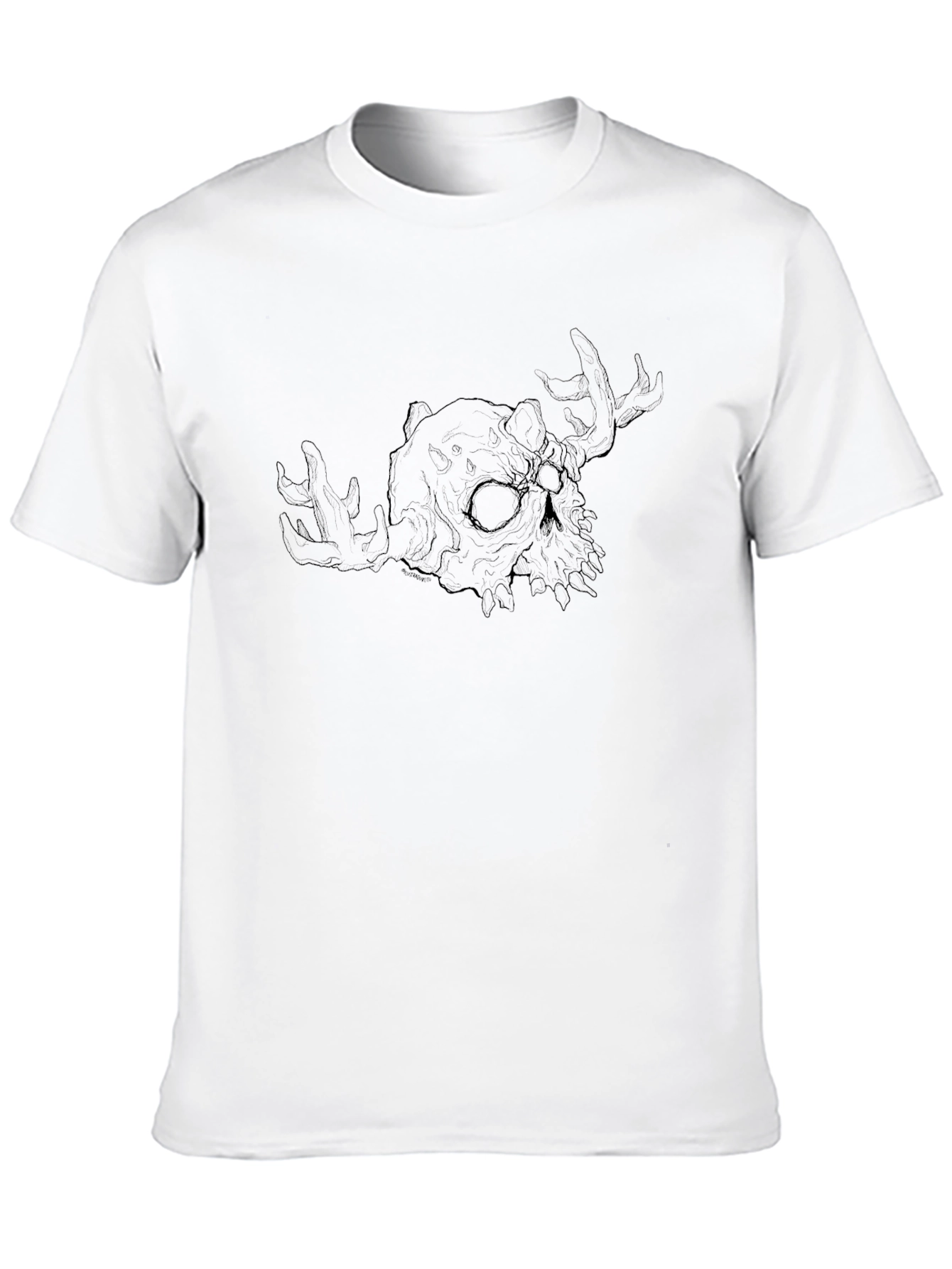 Dark Skull Graphic Tee - Black Casual T-Shirt