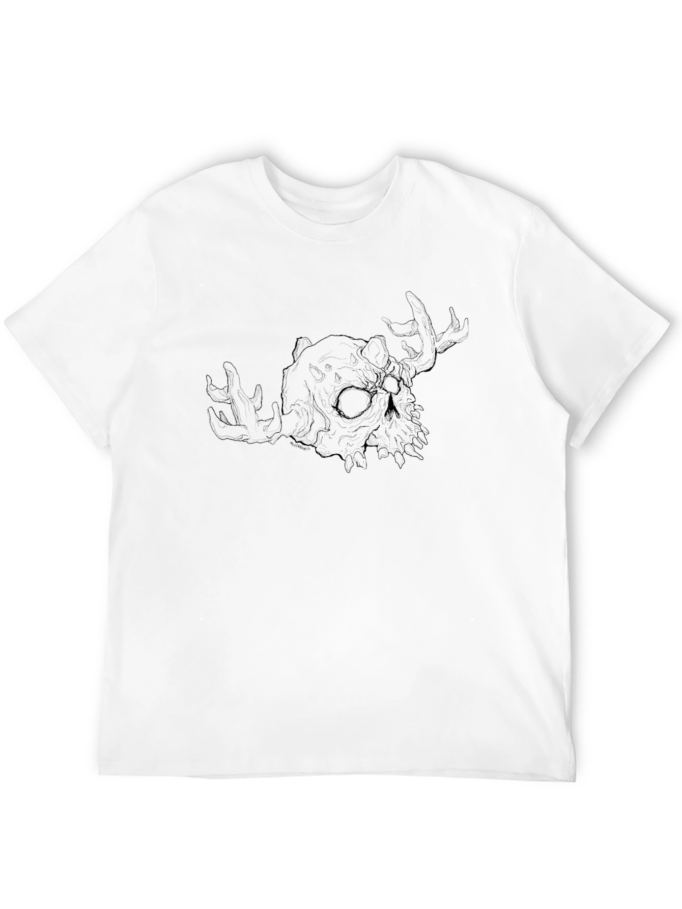 Dark Skull Graphic Tee - Black Casual T-Shirt