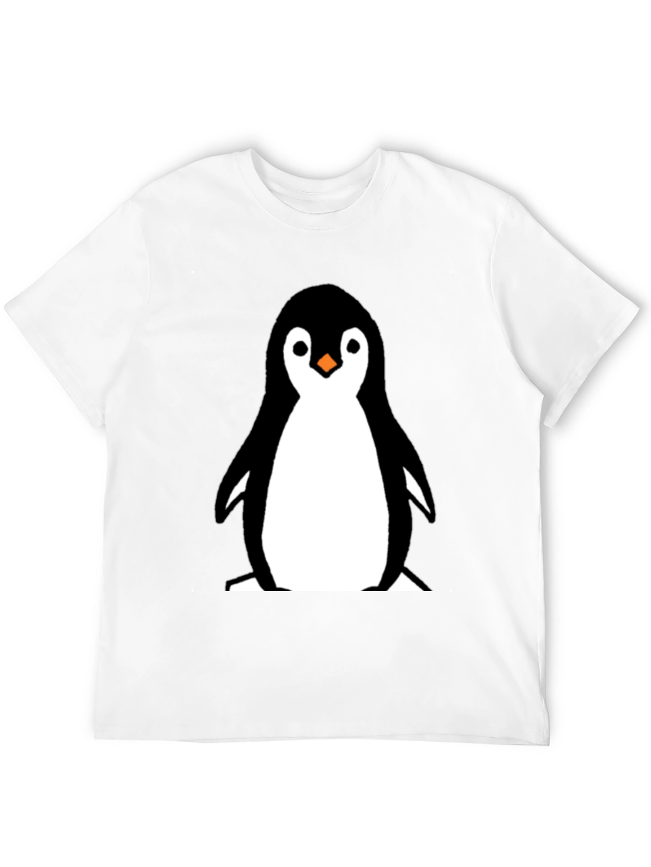 Cute Penguin Graphic Tee - Black
