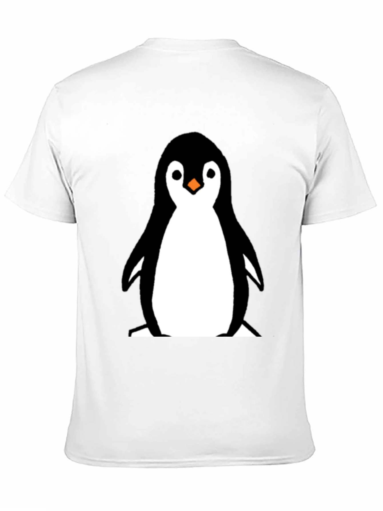 Cute Penguin Graphic Tee - Black