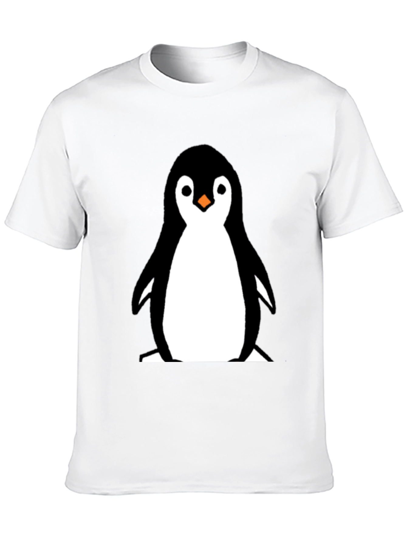 Cute Penguin Graphic Tee - Black