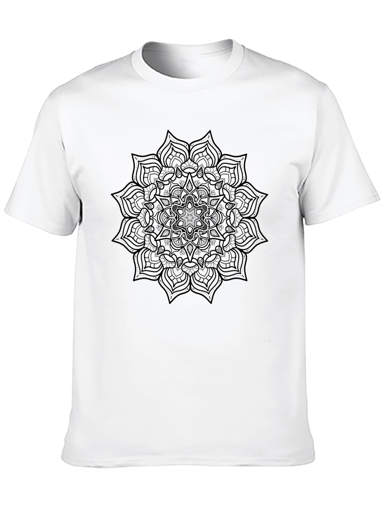 Black Mandala Graphic T-Shirt - Stylish Casual Wear