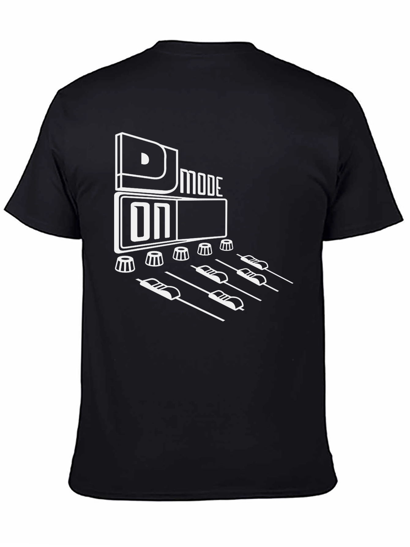 DJ Mode On Graphic Tee - Black Cotton T-Shirt