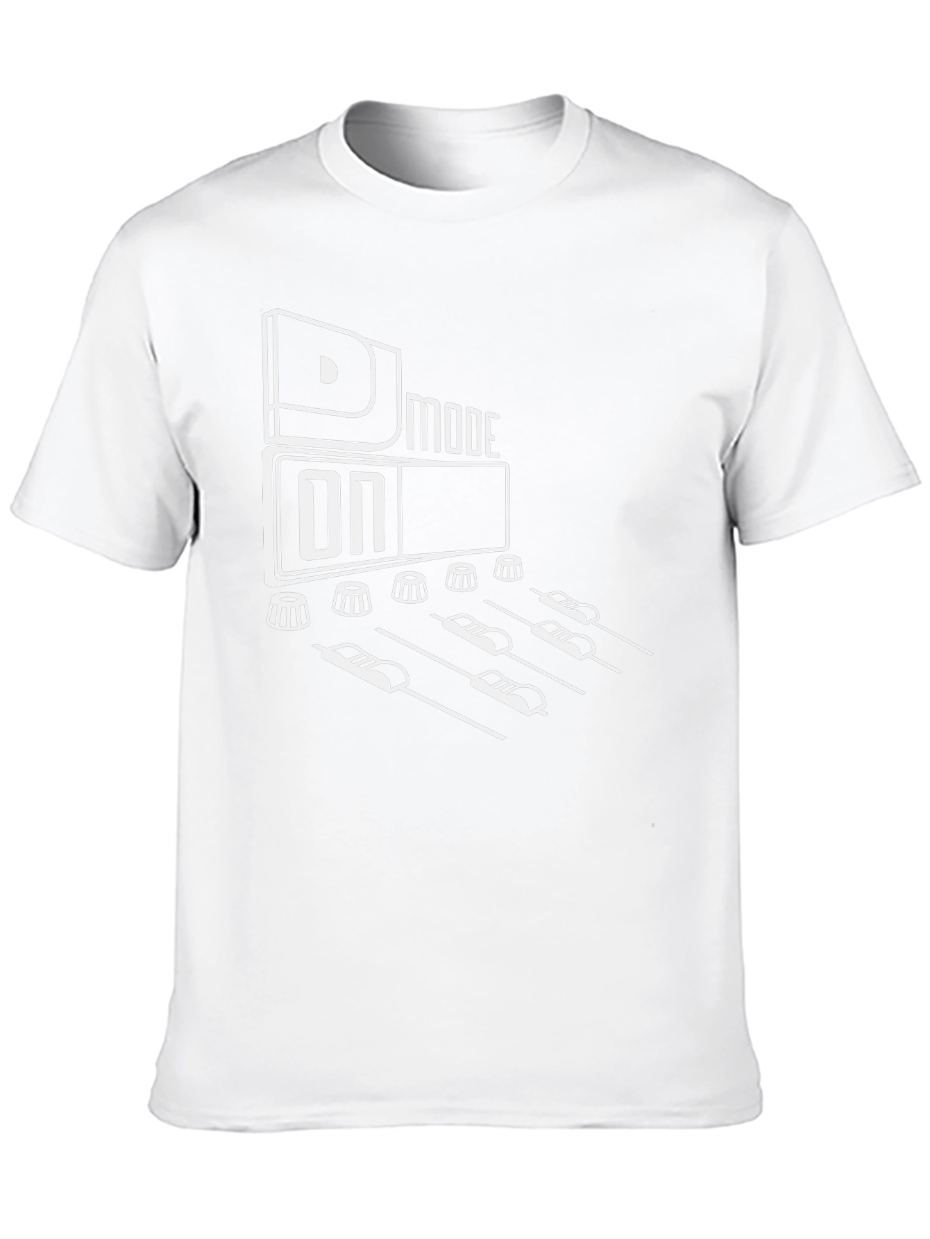 DJ Mode On Graphic Tee - Black Cotton T-Shirt