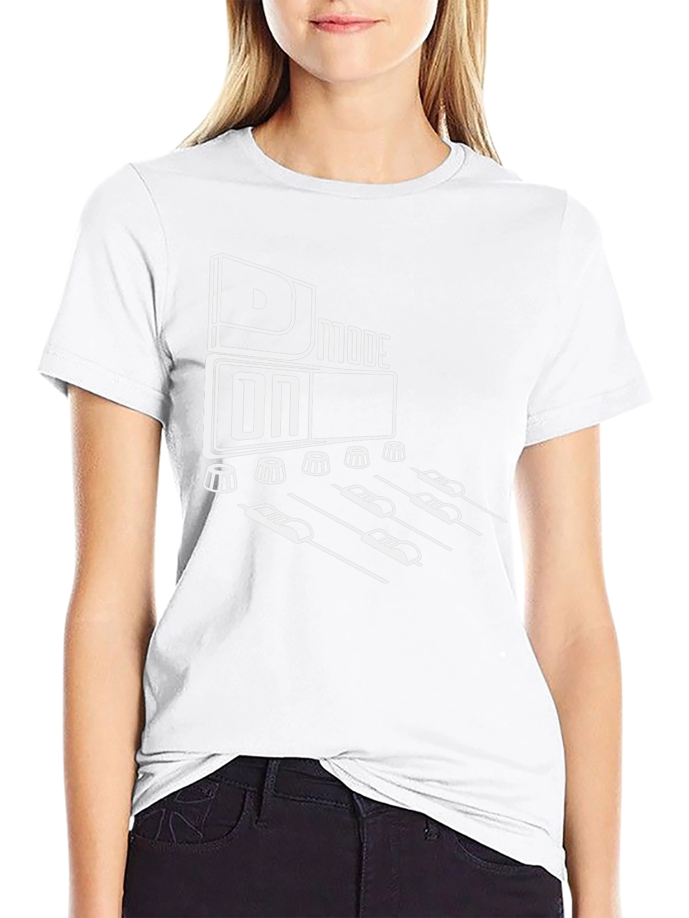 DJ Mode On Graphic Tee - Black Cotton T-Shirt