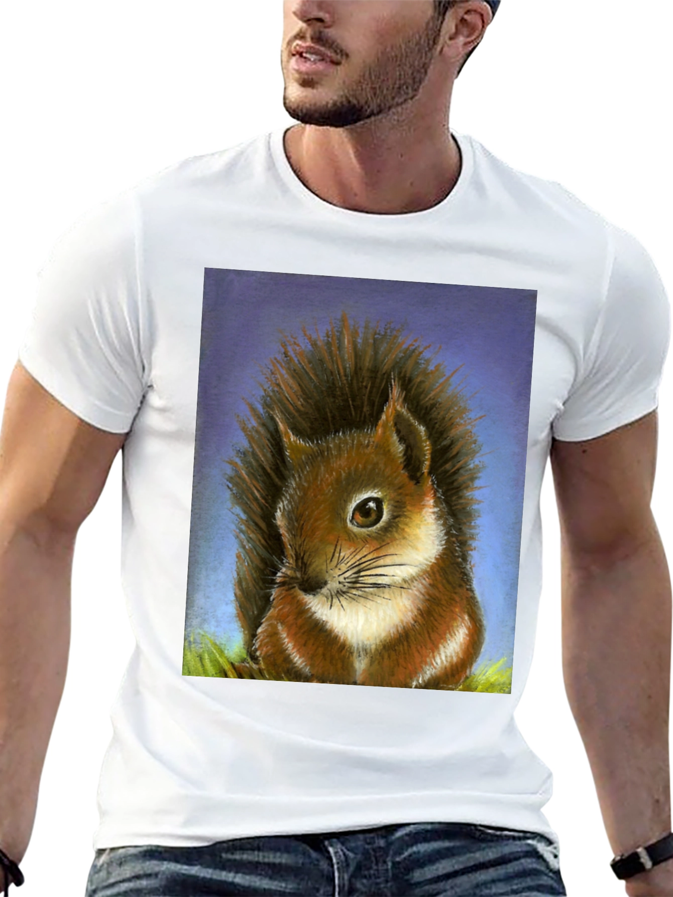 Squirrel Graphic T-Shirt - Unique Animal Art Tee