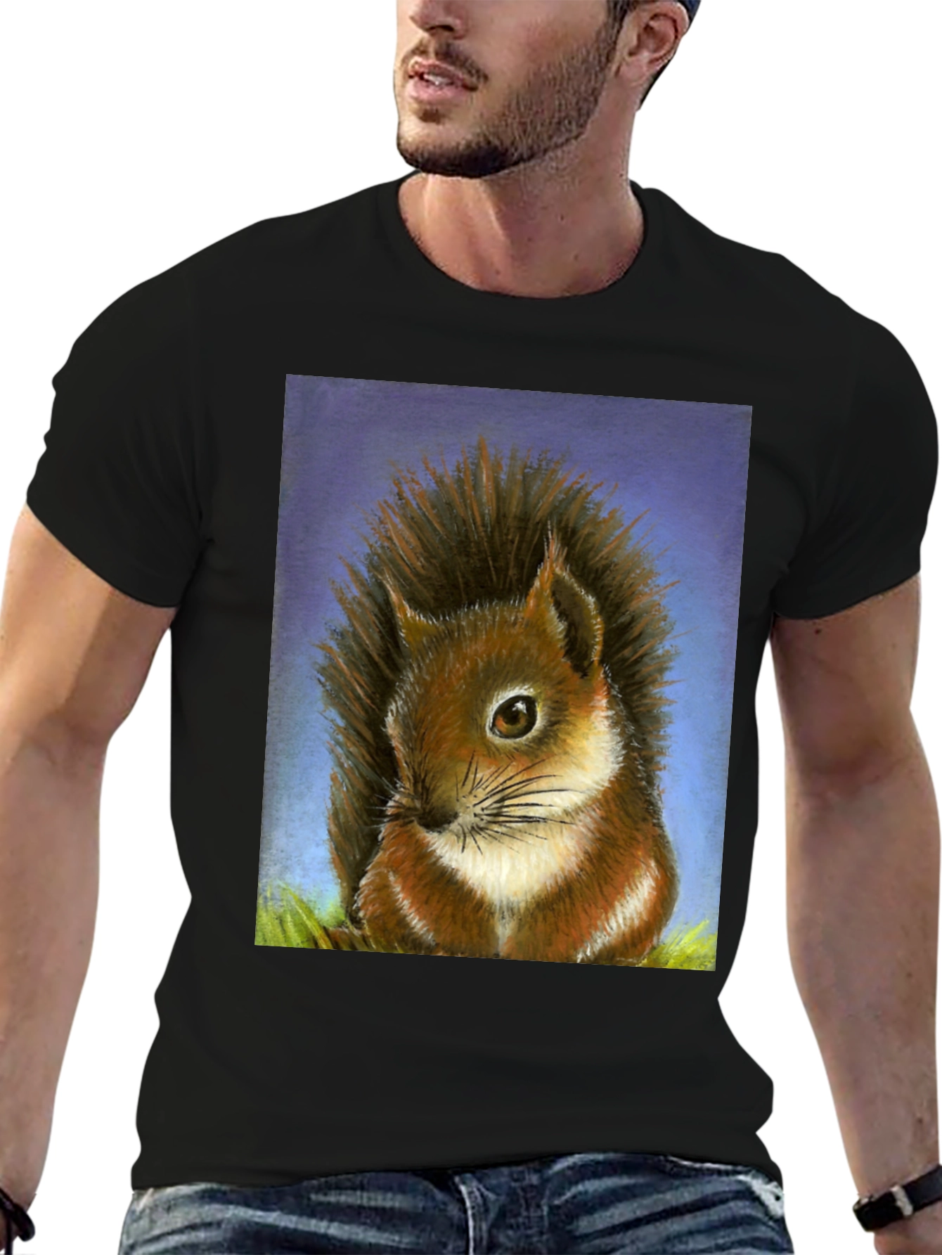 Squirrel Graphic T-Shirt - Unique Animal Art Tee