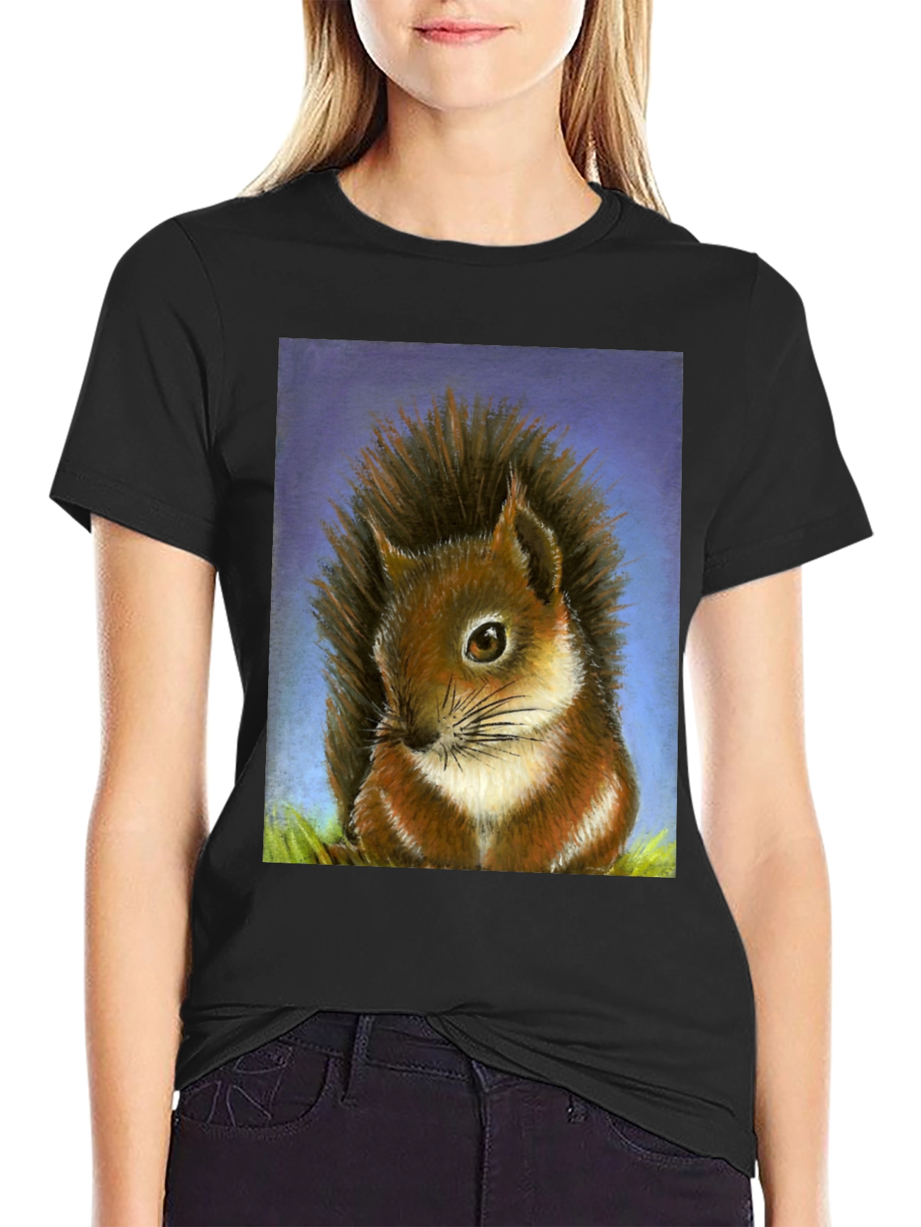 Squirrel Graphic T-Shirt - Unique Animal Art Tee
