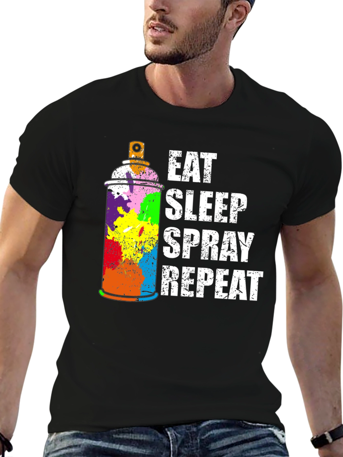 Eat Sleep Spray Repeat T-Shirt - Graffiti Artist Tee