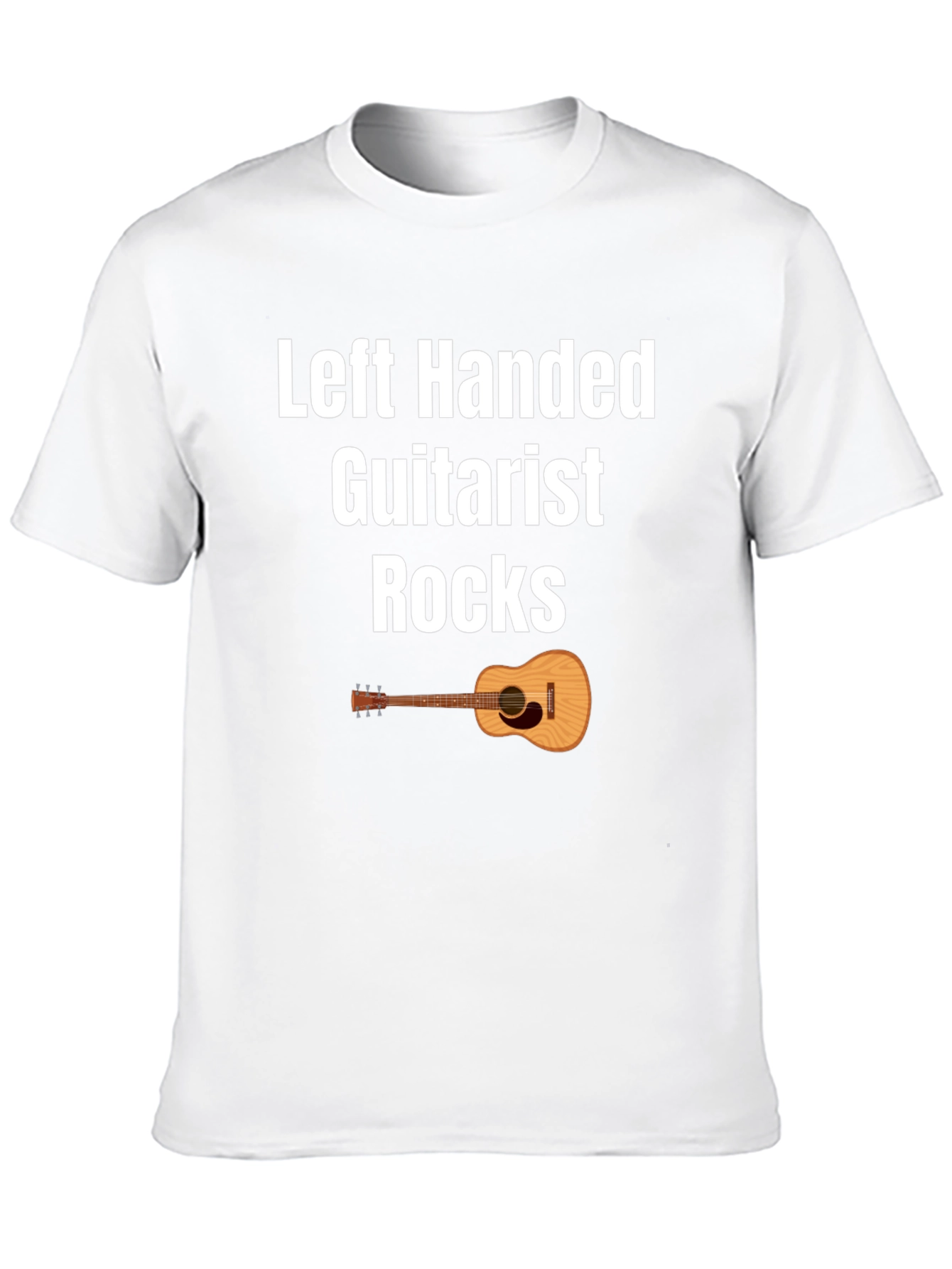 Left Handed Guitarist Rocks T-Shirt - Black