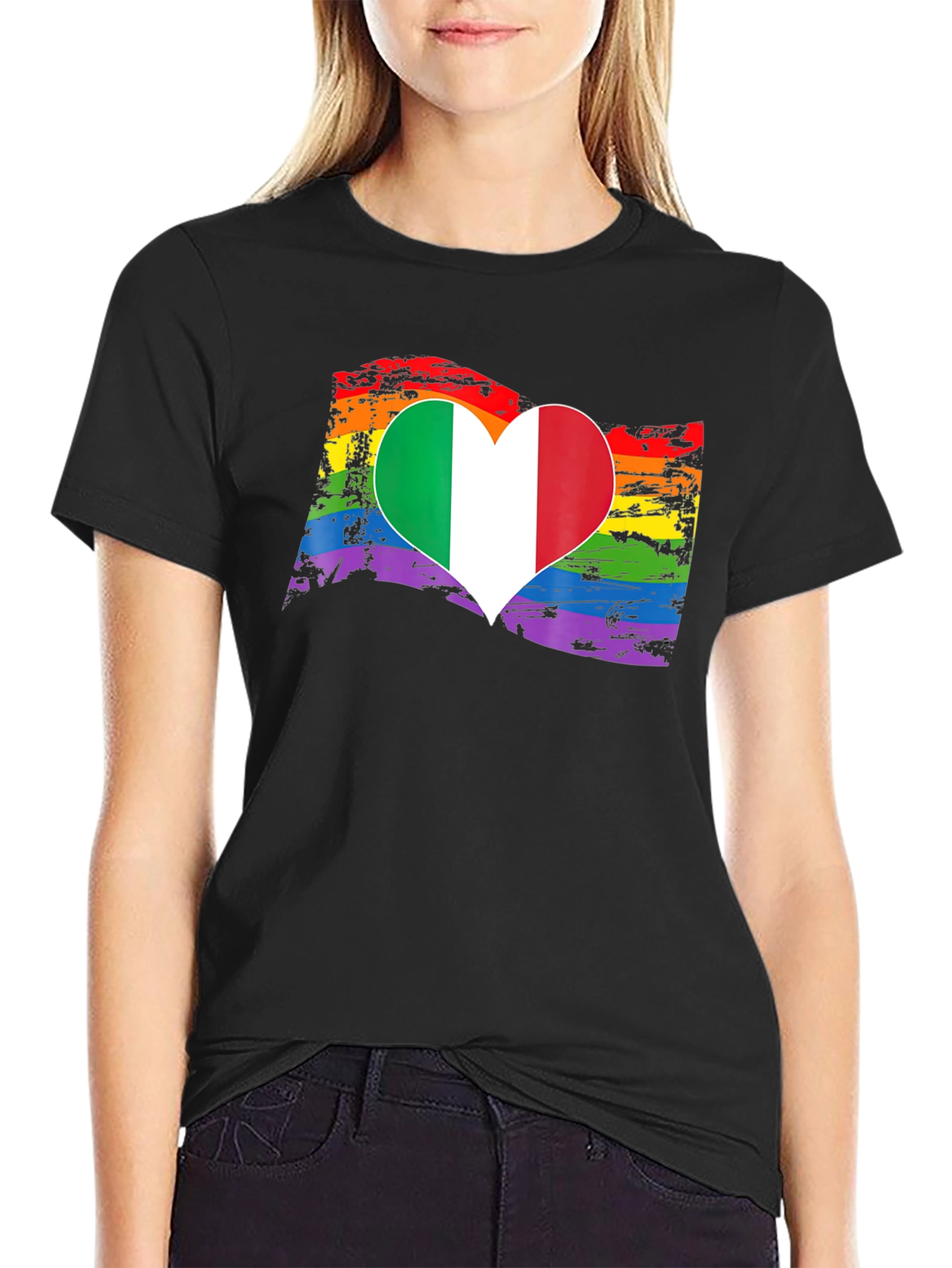 Italy Pride Heart T-Shirt