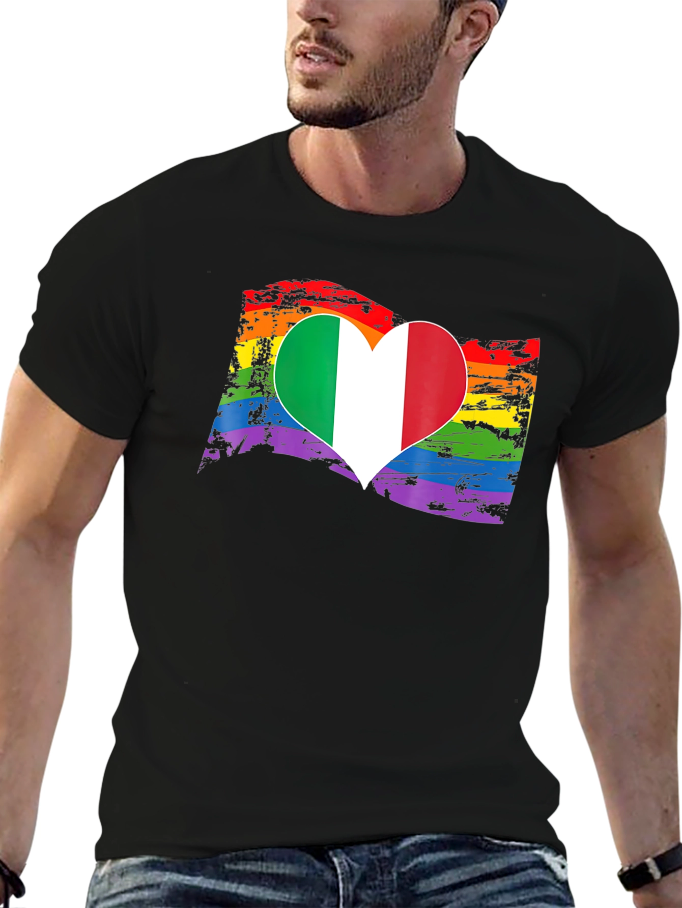 Italy Pride Heart T-Shirt