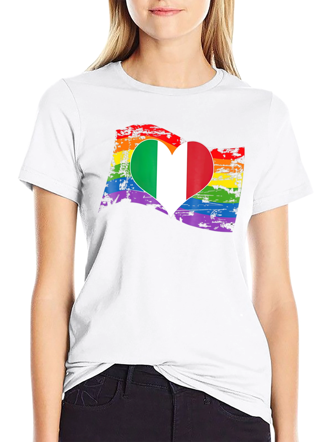 Italy Pride Heart T-Shirt