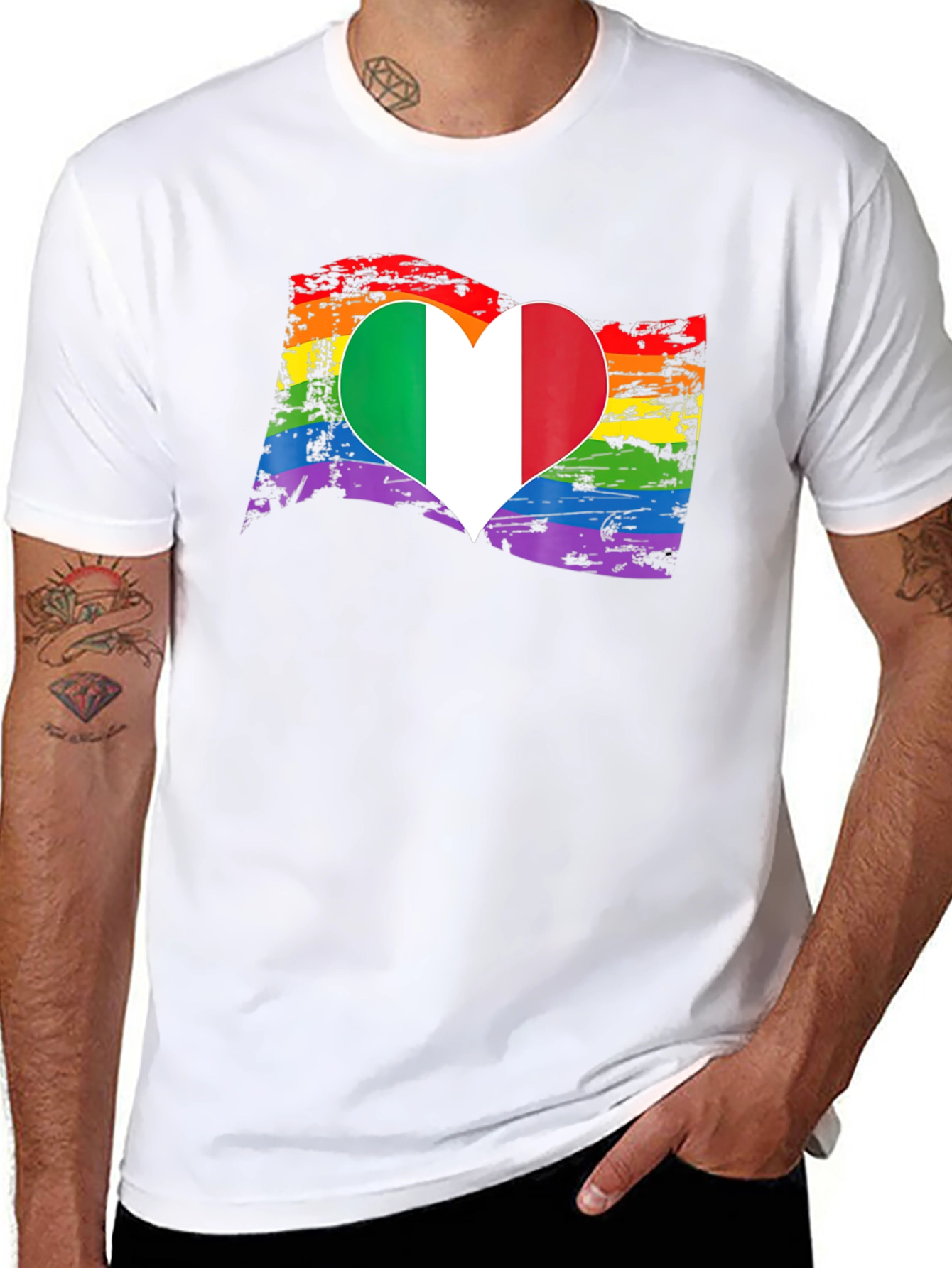 Italy Pride Heart T-Shirt