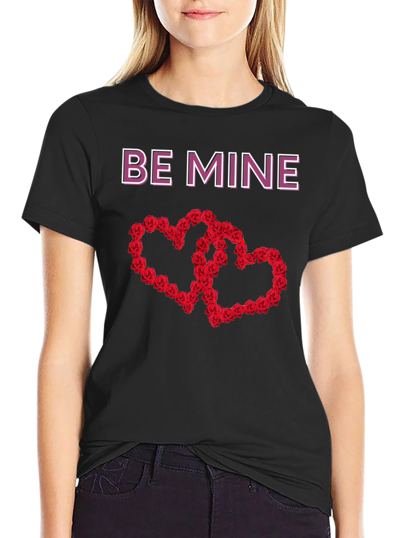 Be Mine Rose Heart Valentines Day T-Shirt