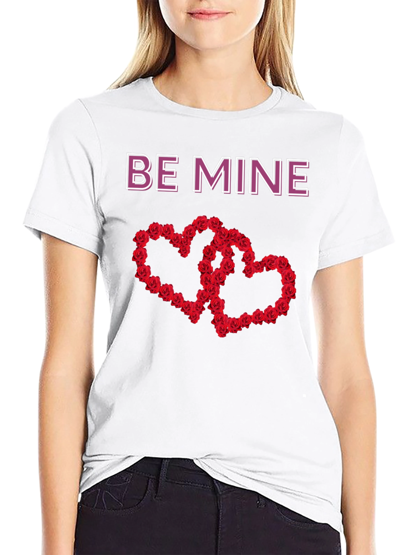 Be Mine Rose Heart Valentines Day T-Shirt