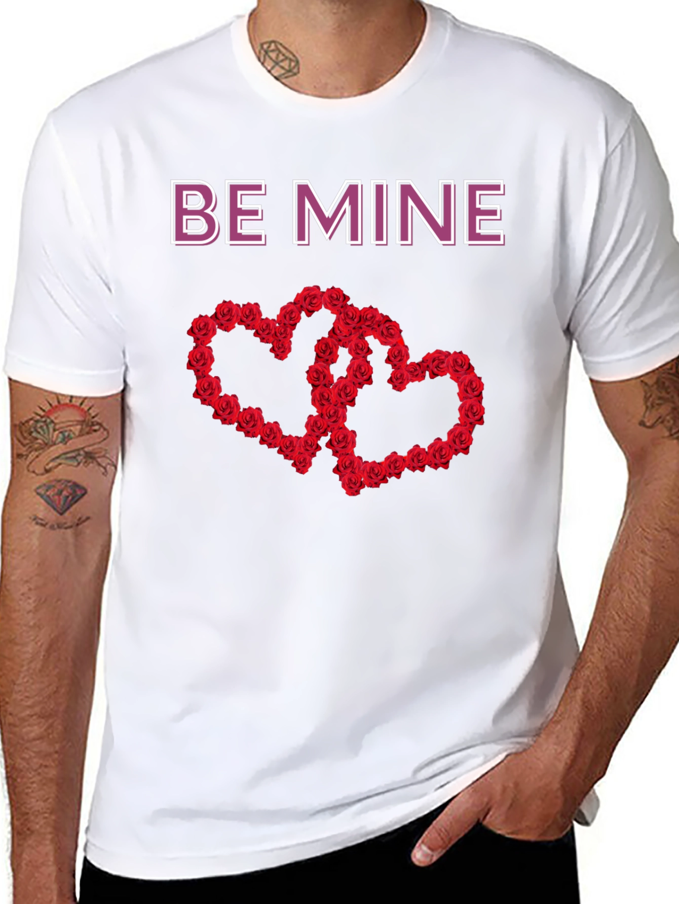 Be Mine Rose Heart Valentines Day T-Shirt