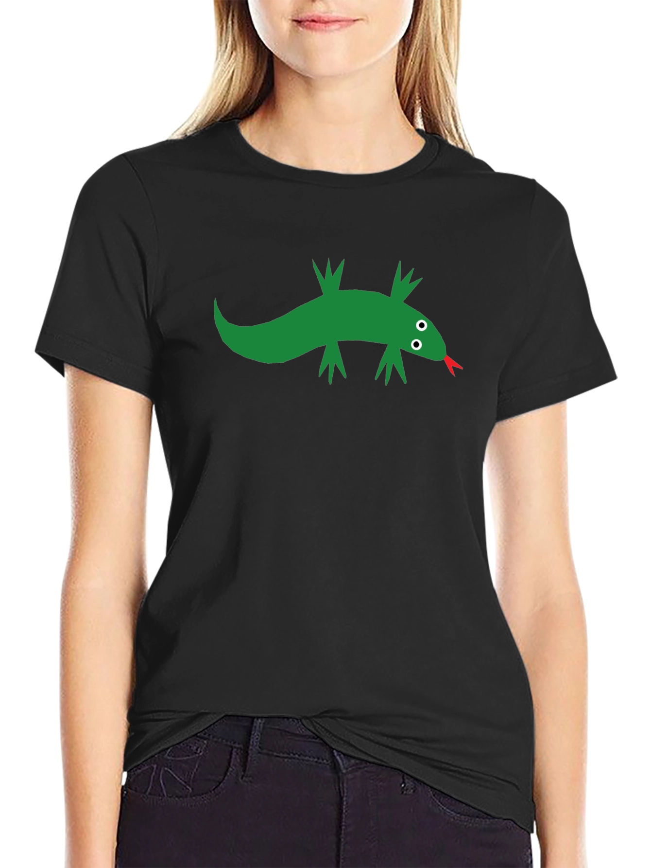 Cool Lizard Graphic Black T-Shirt