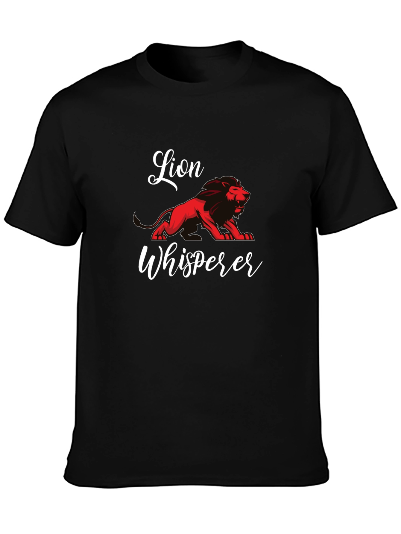 Lion Whisperer Black T-Shirt - Animal Lover Tee