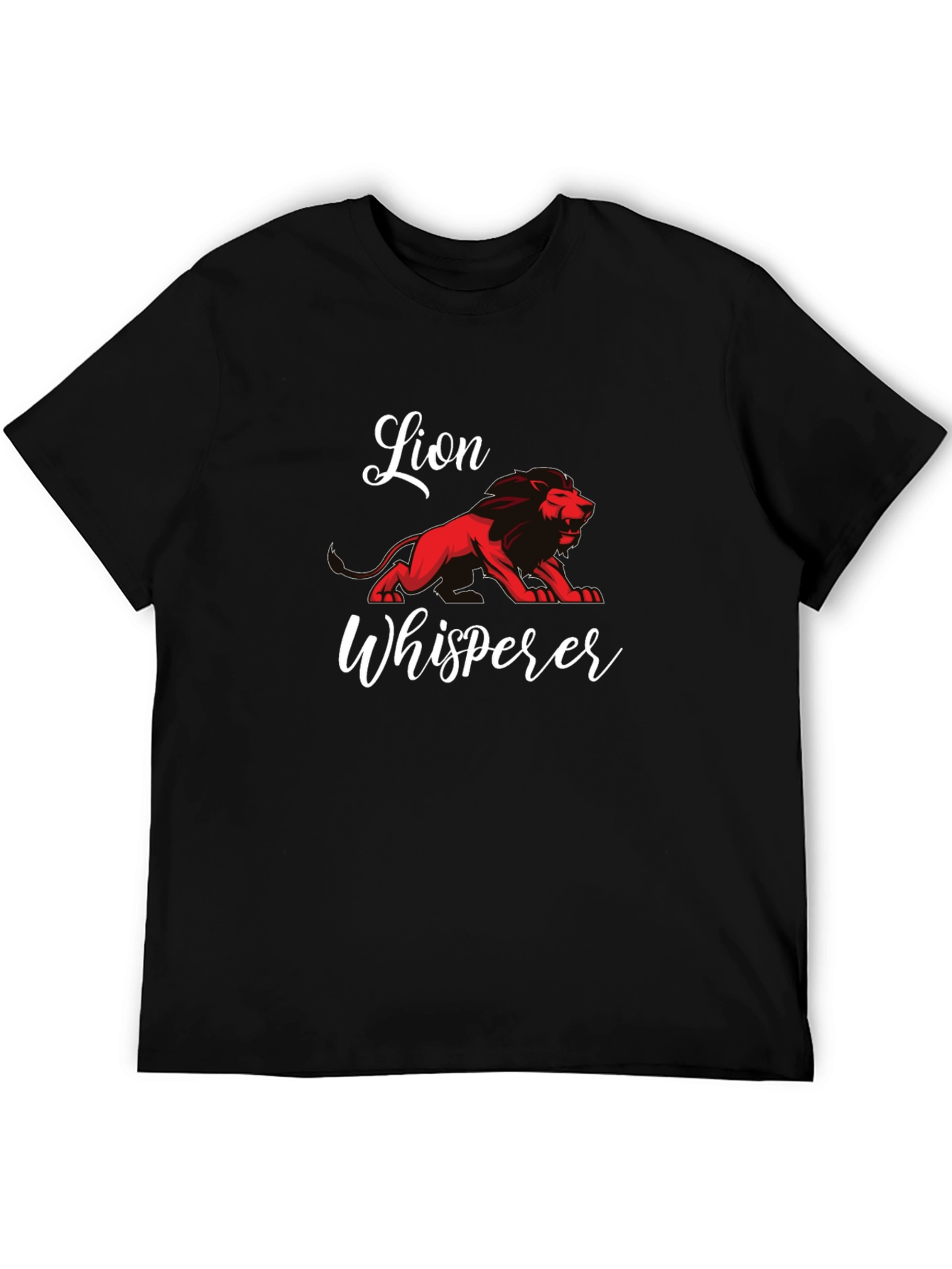 Lion Whisperer Black T-Shirt - Animal Lover Tee