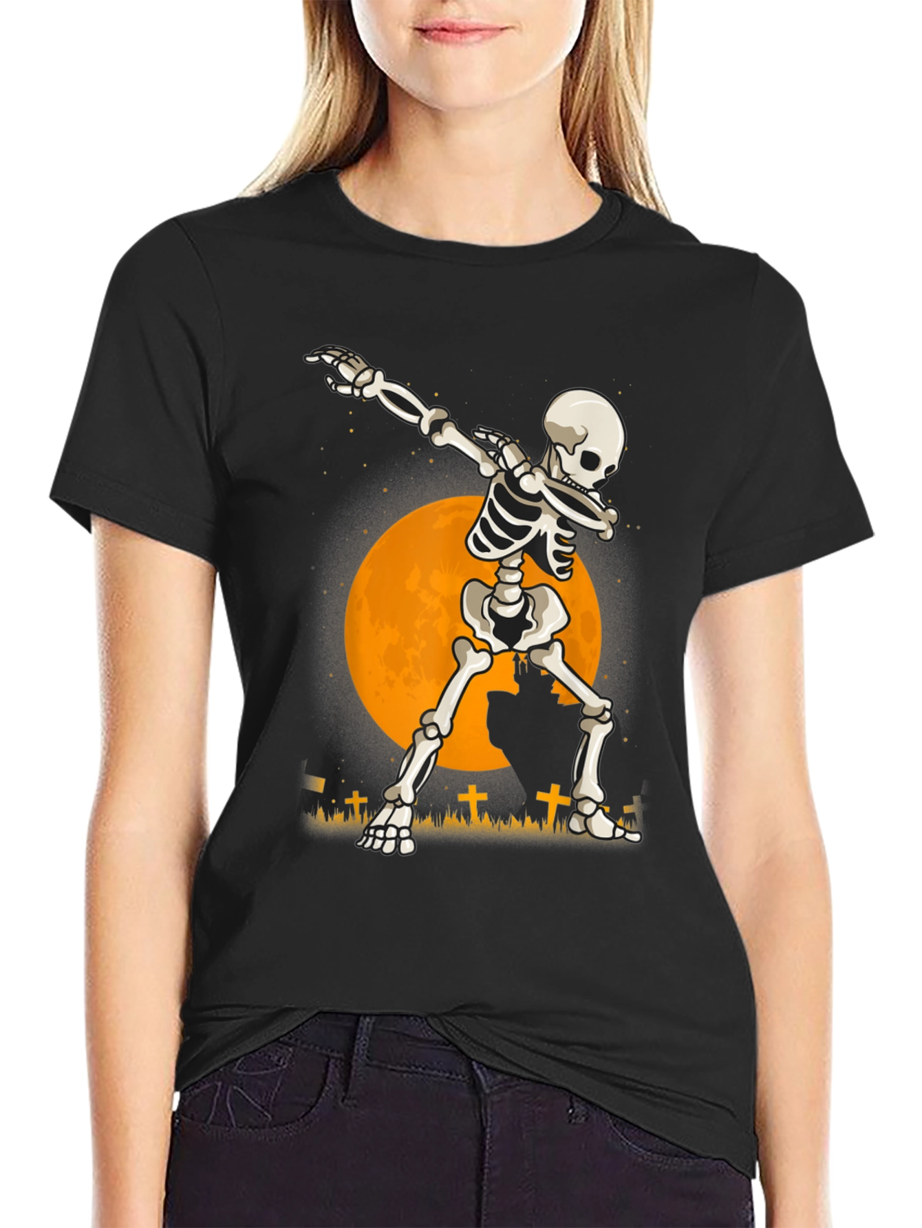 Dabbing Skeleton Halloween T-Shirt