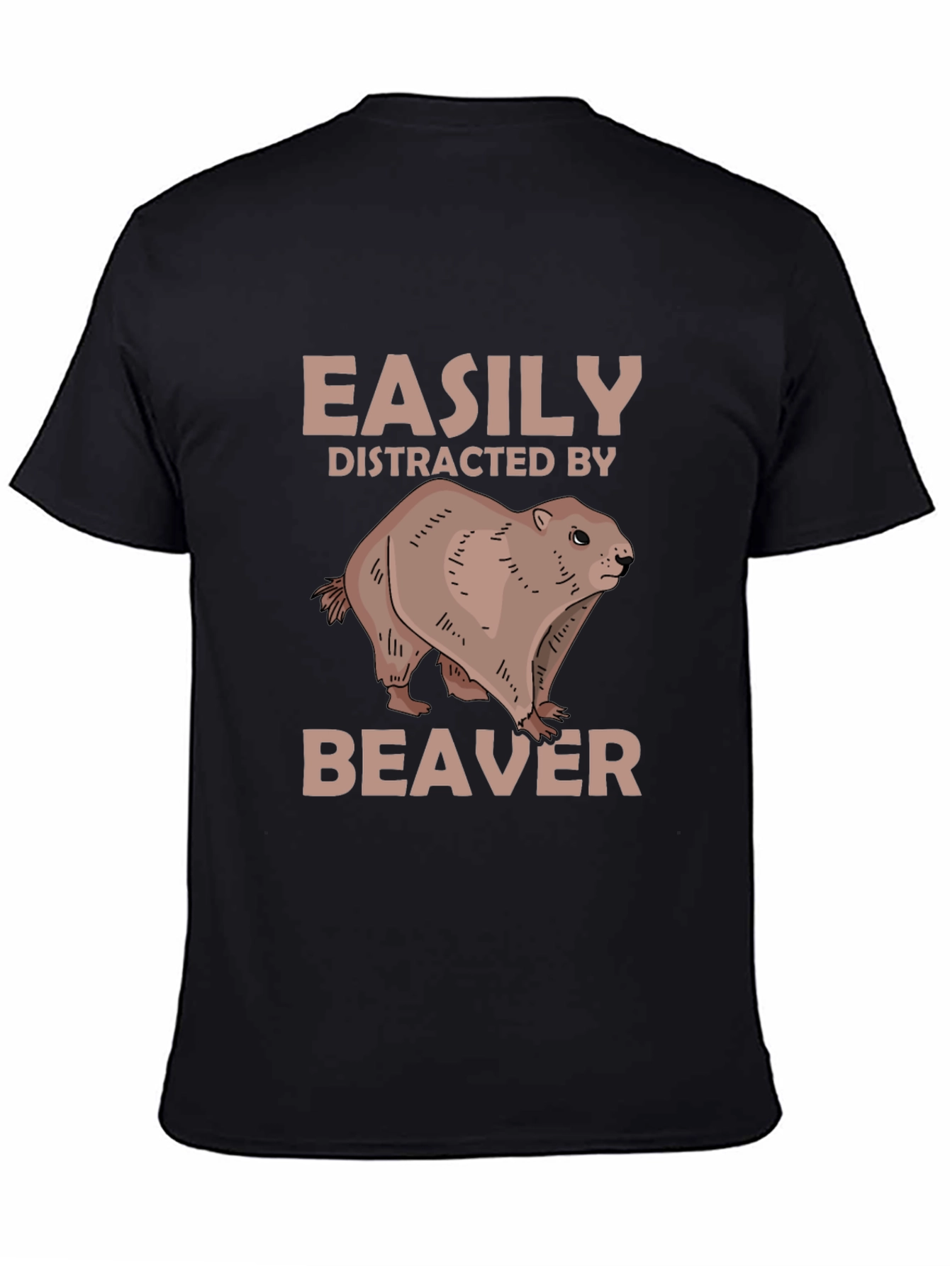 Easily Distracted By Beaver Novelty T-Shirt