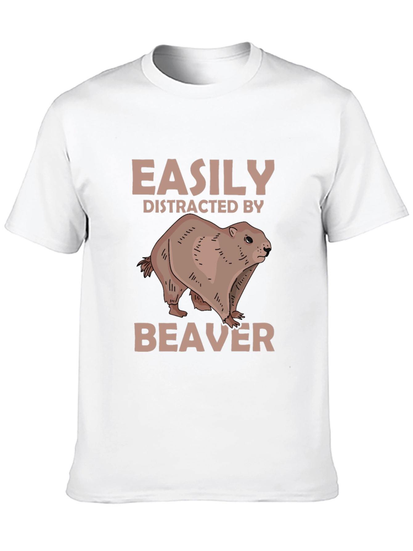 Easily Distracted By Beaver Novelty T-Shirt
