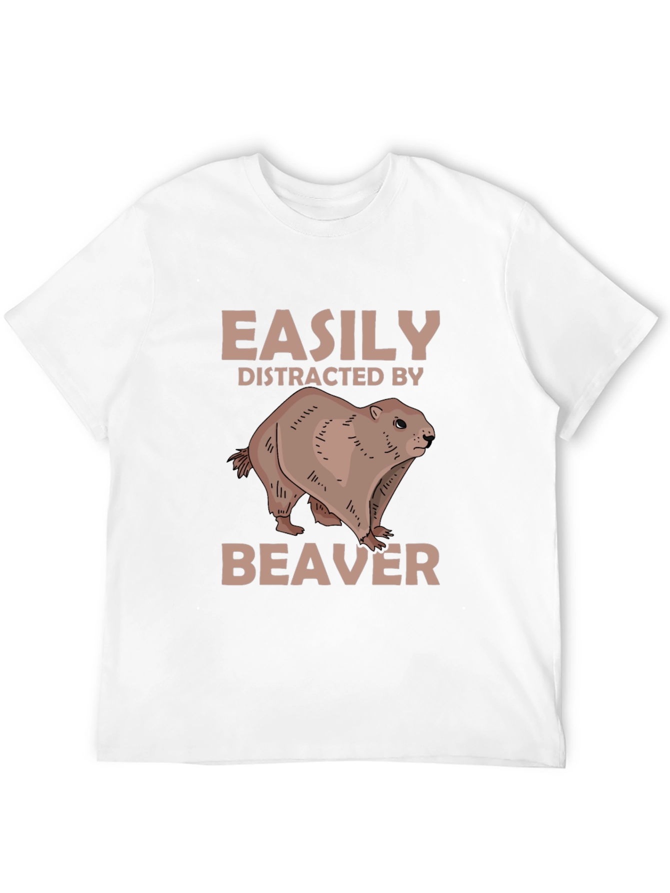 Easily Distracted By Beaver Novelty T-Shirt