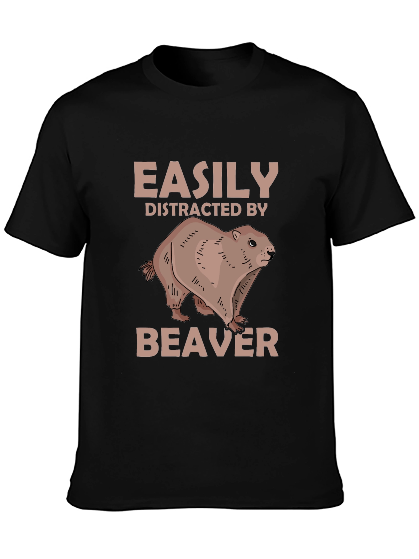 Easily Distracted By Beaver Novelty T-Shirt