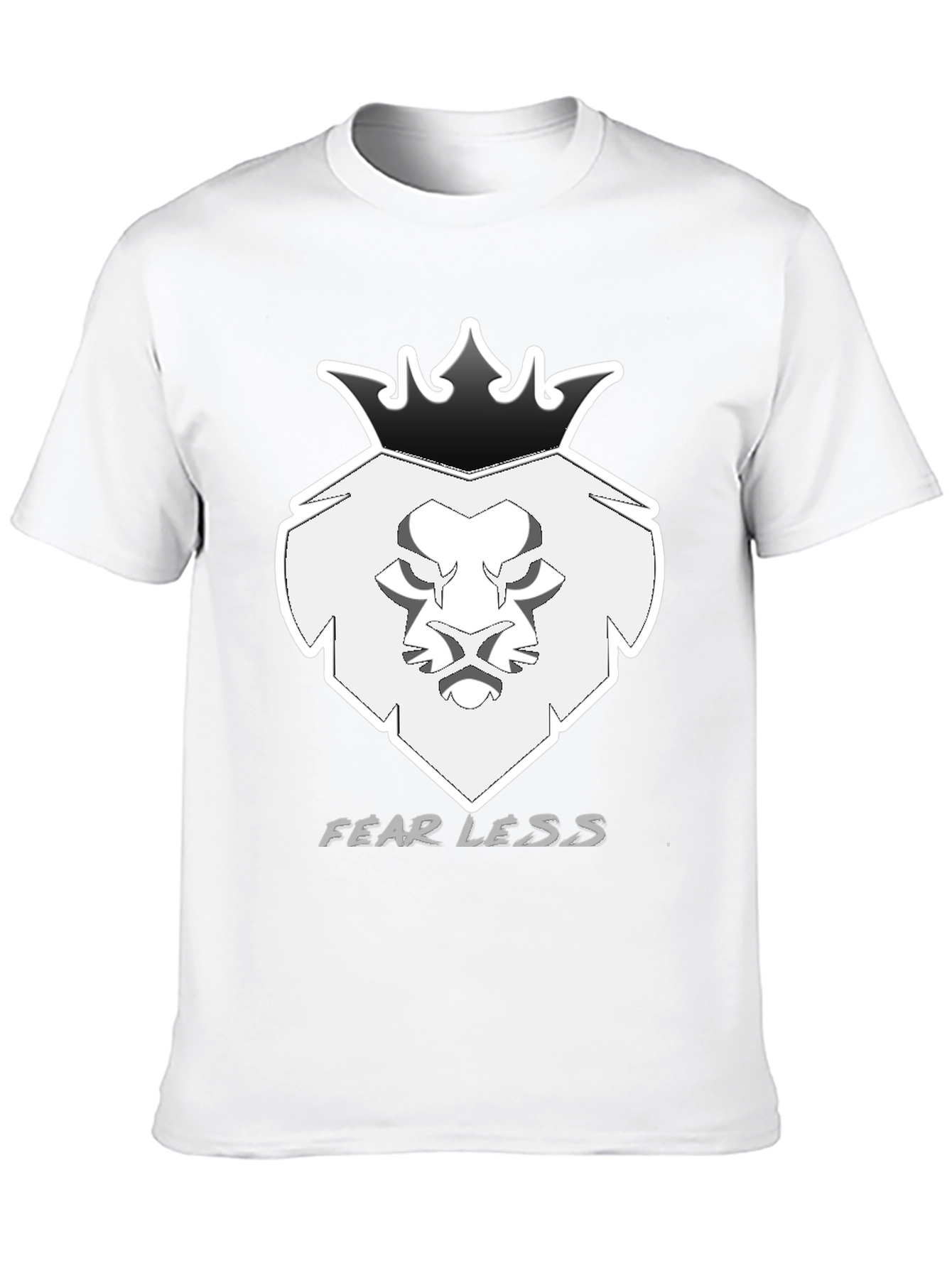 Fearless Lion Crown Graphic T-Shirt - Black