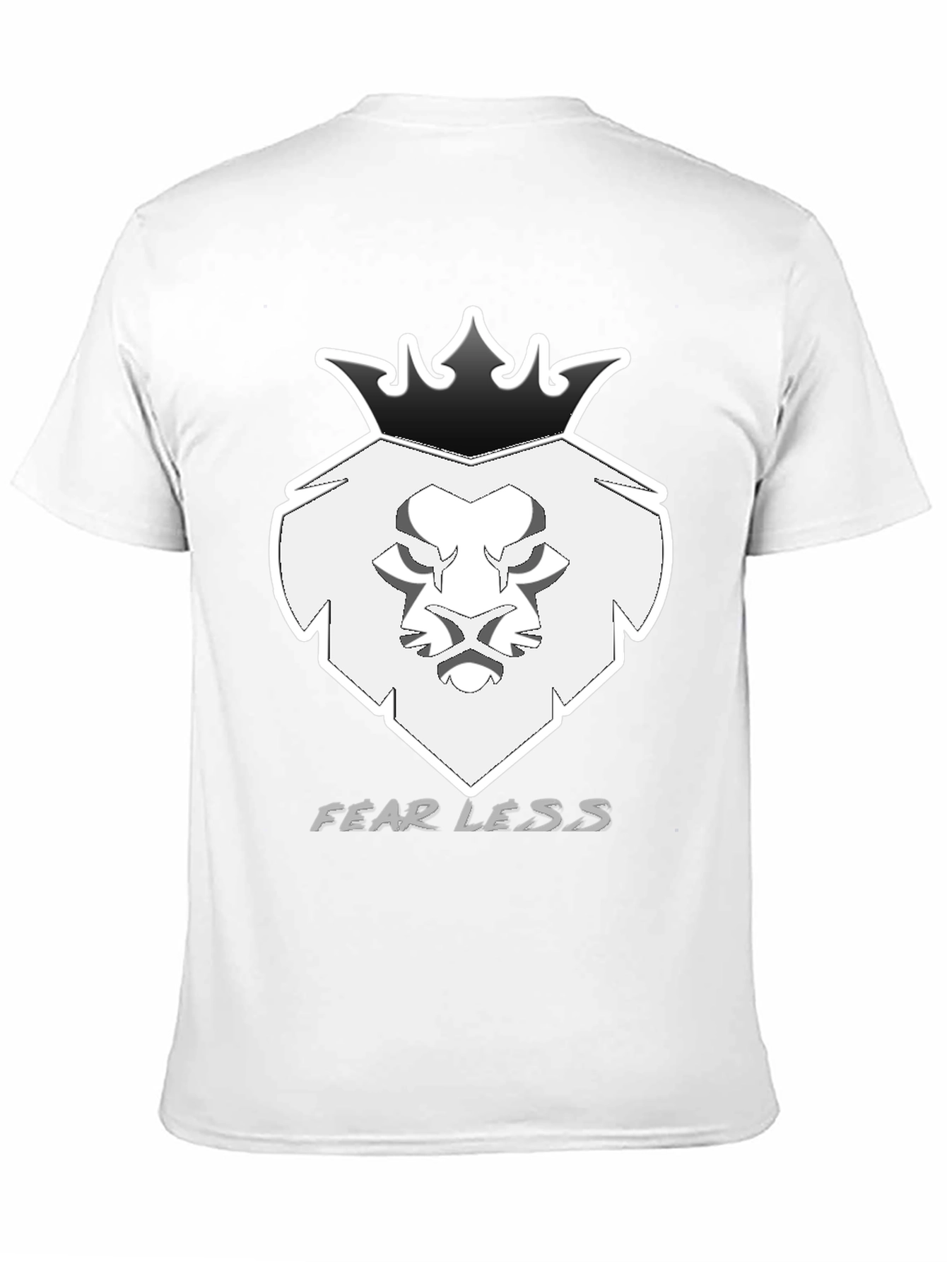 Fearless Lion Crown Graphic T-Shirt - Black