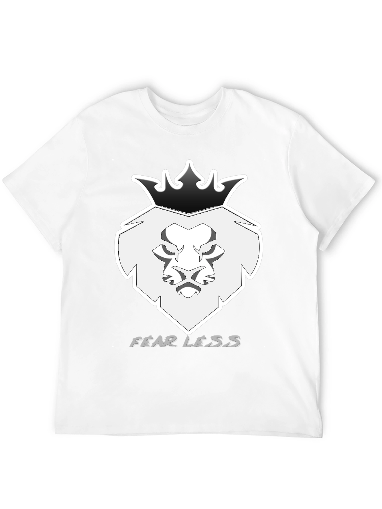 Fearless Lion Crown Graphic T-Shirt - Black