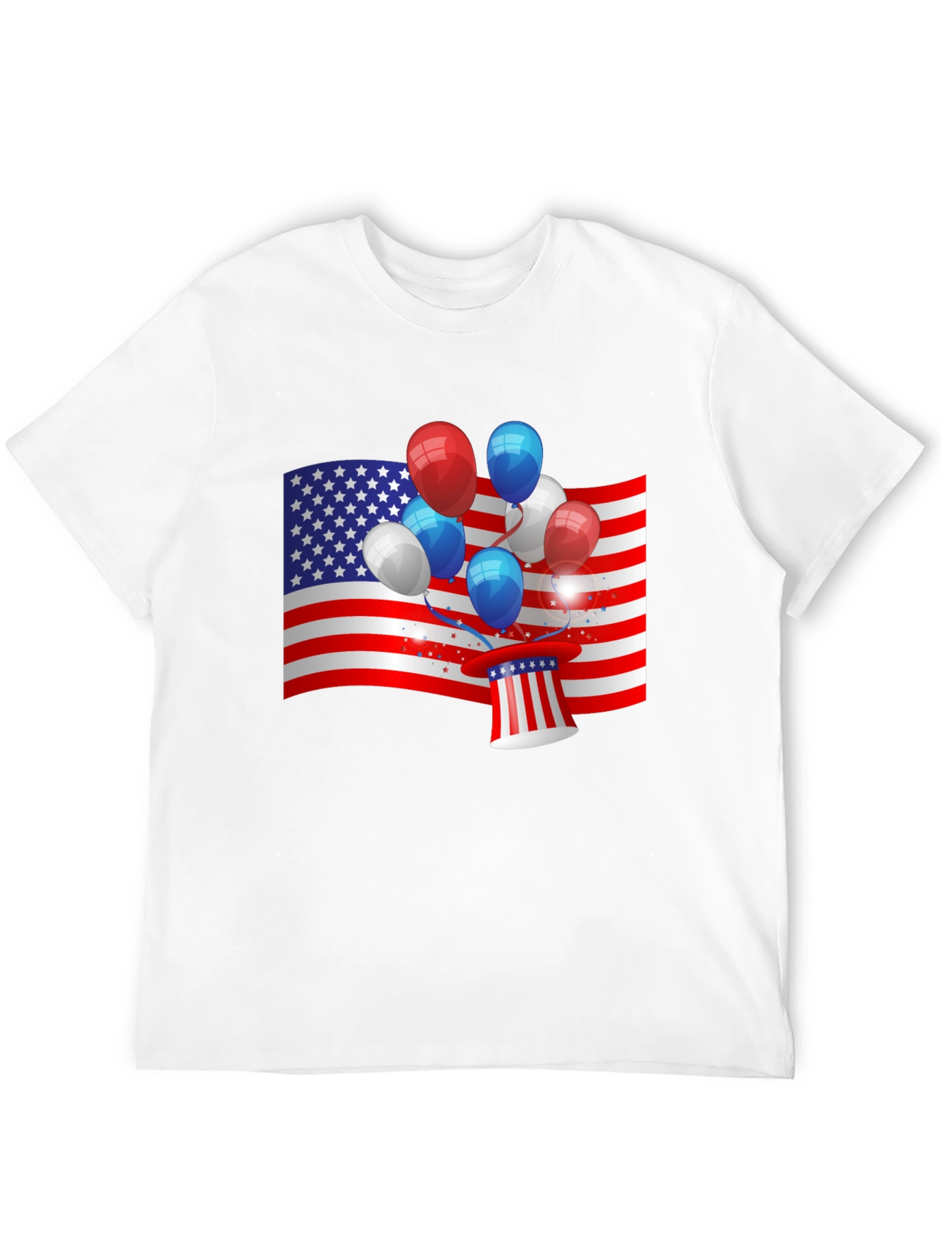 Patriotic Balloon USA Flag T-Shirt