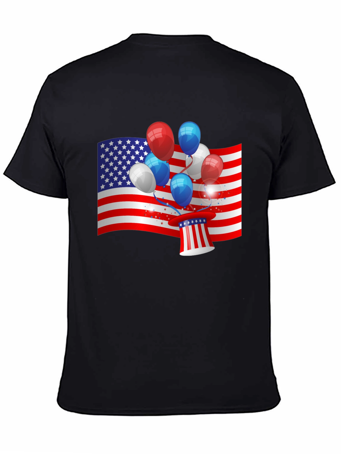 Patriotic Balloon USA Flag T-Shirt