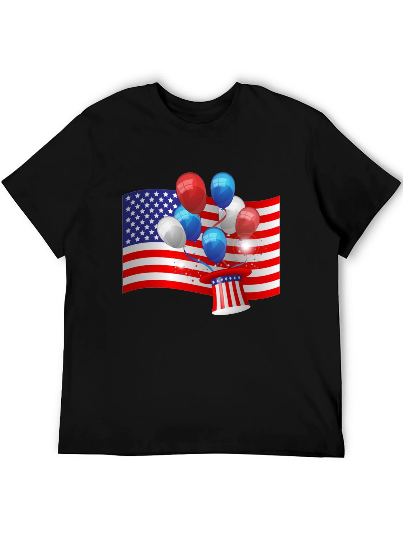 Patriotic Balloon USA Flag T-Shirt